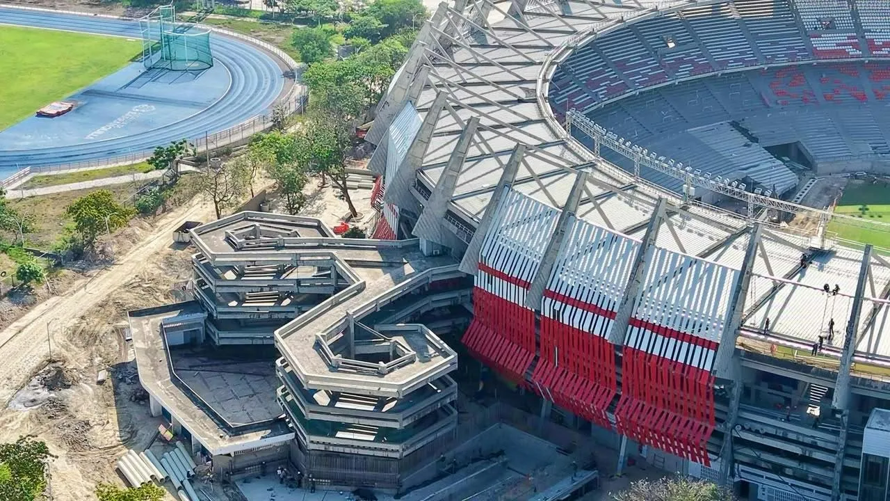 Trabajos en el estadio Metropolitano de Barranquilla. Foto: Suministrada.